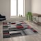 Flash Furniture Red 6' x 9' Modern Color Blocked Area Rug ACD-RGTRZ861-69-RD-GG - alternate 6